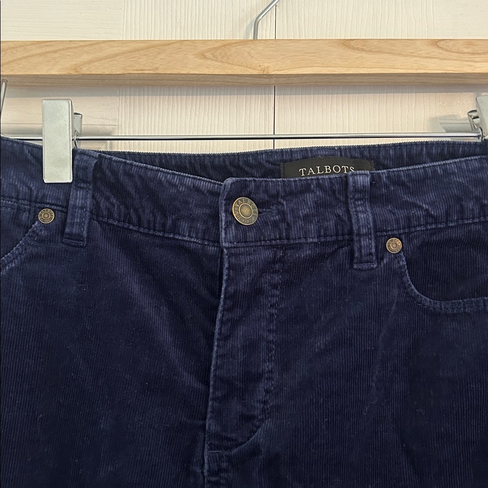 Talbots Navy Corduroy Trousers - Picture 3 of 7